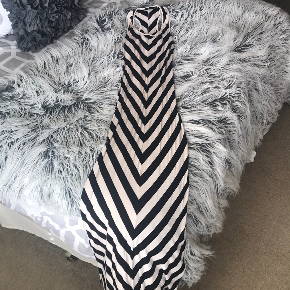 Chevron Racer-back Maxi Dress